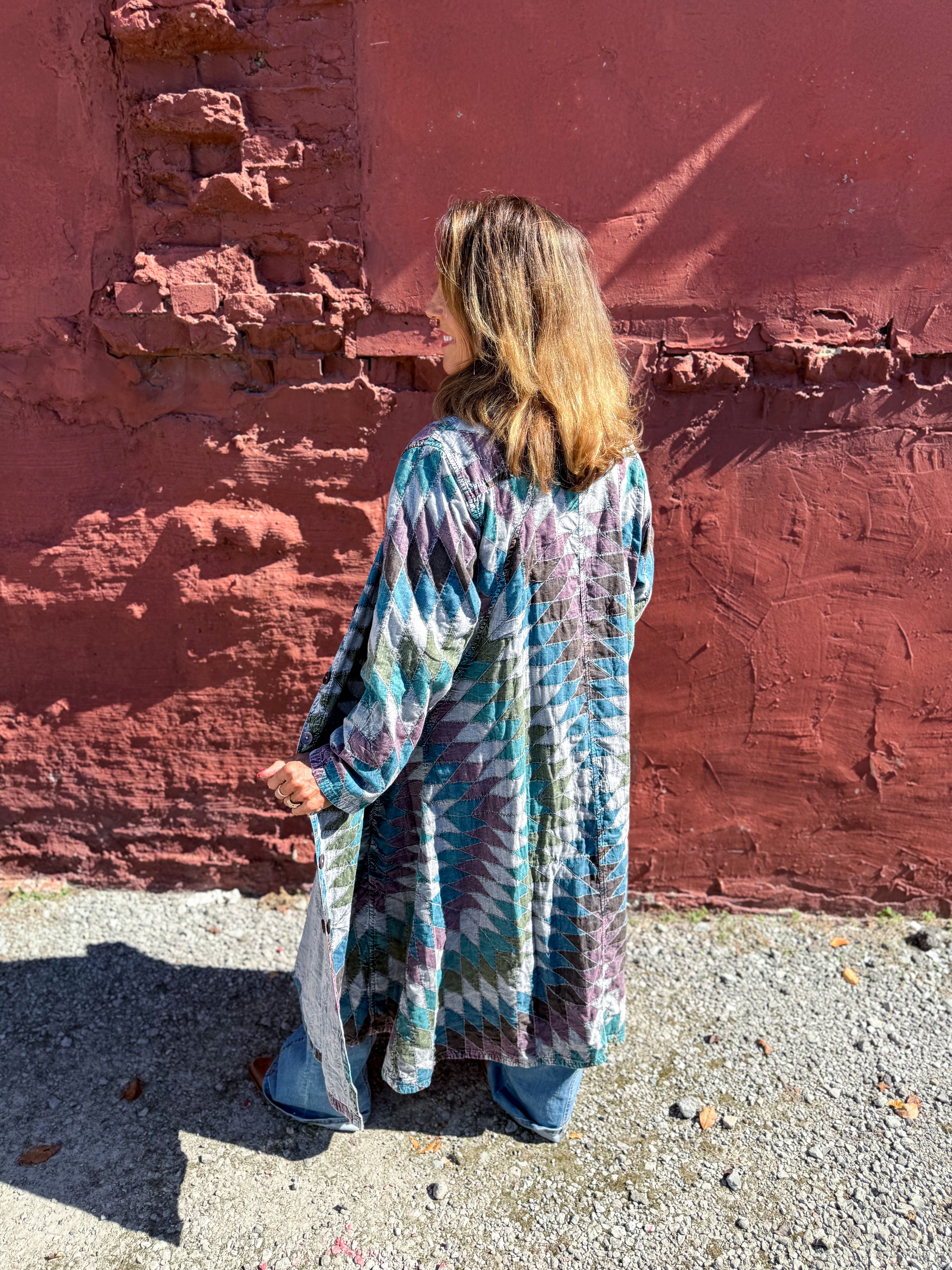 Diamond Patchwork Jacket OS - Urban Mills Boutique