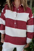 RED/CREAM Buffalo Stripe