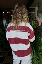 RED/CREAM Buffalo Stripe