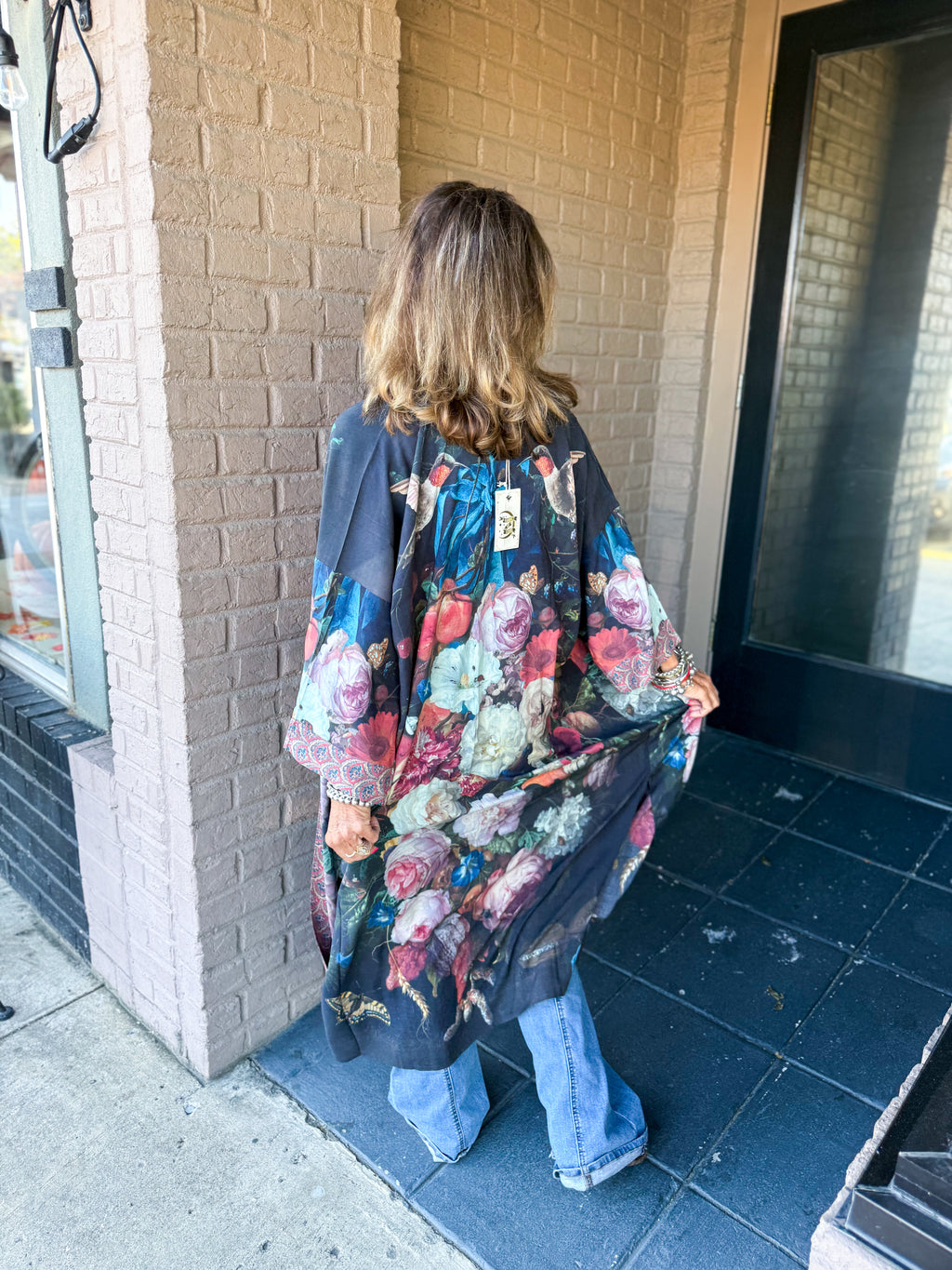Flight Of Fancy Hummingbird Kimono - Urban Mills Boutique