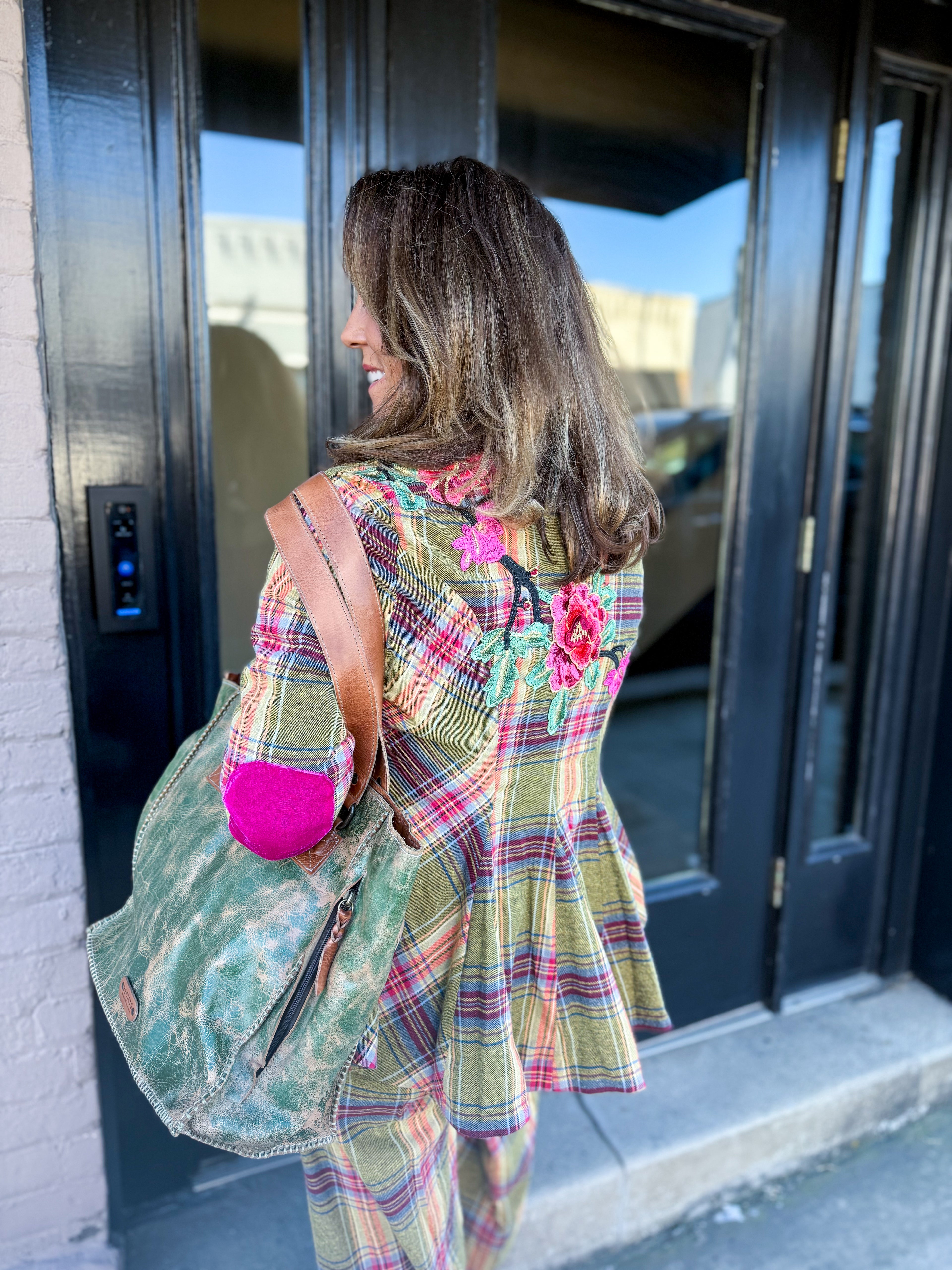 Olive Plaid Pants