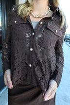 BROWN Lace Top