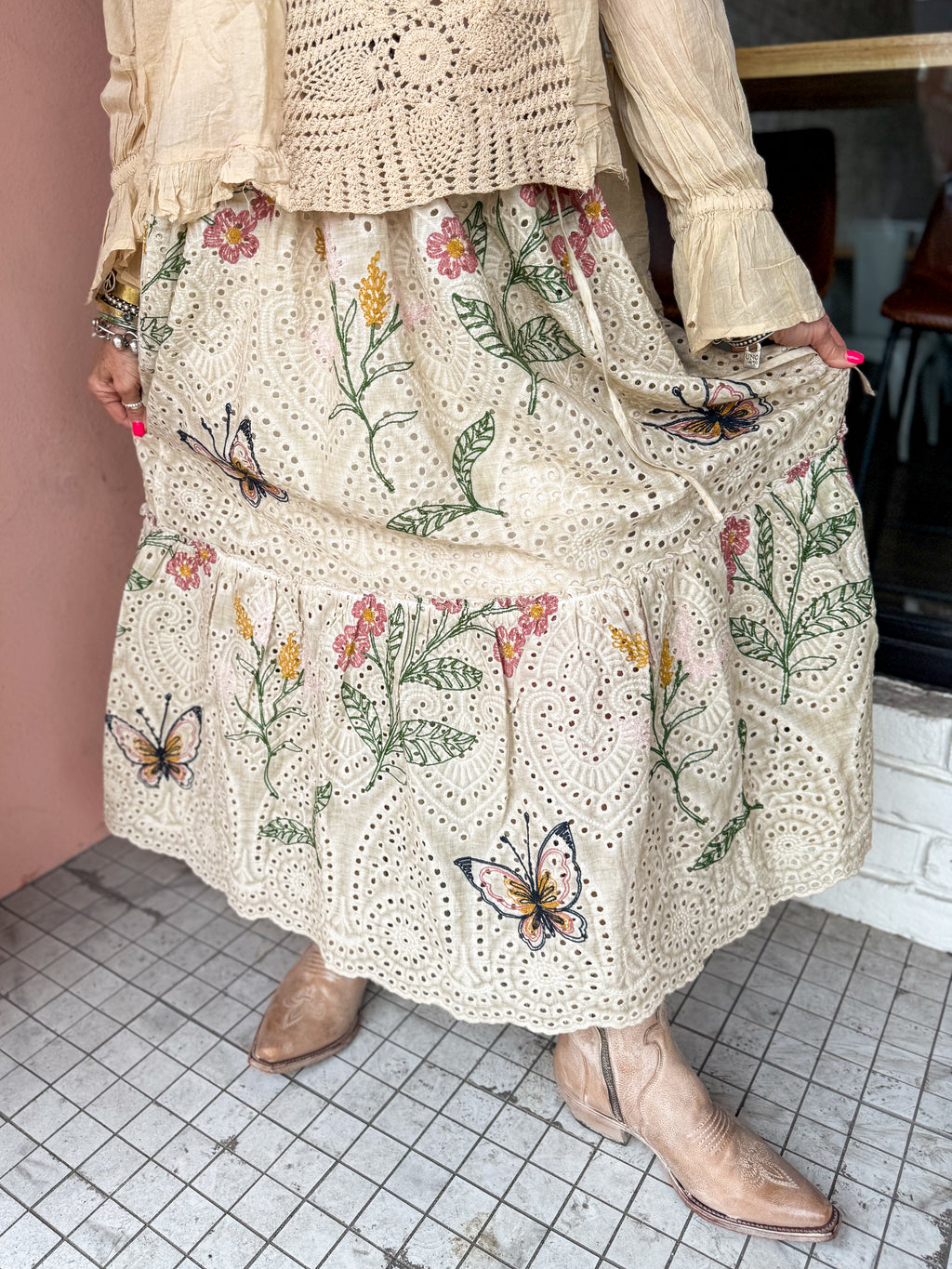 Wild Flower Echo Skirt - Urban Mills Boutique