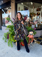 Velvet Jacket Ikat Print - Urban Mills Boutique