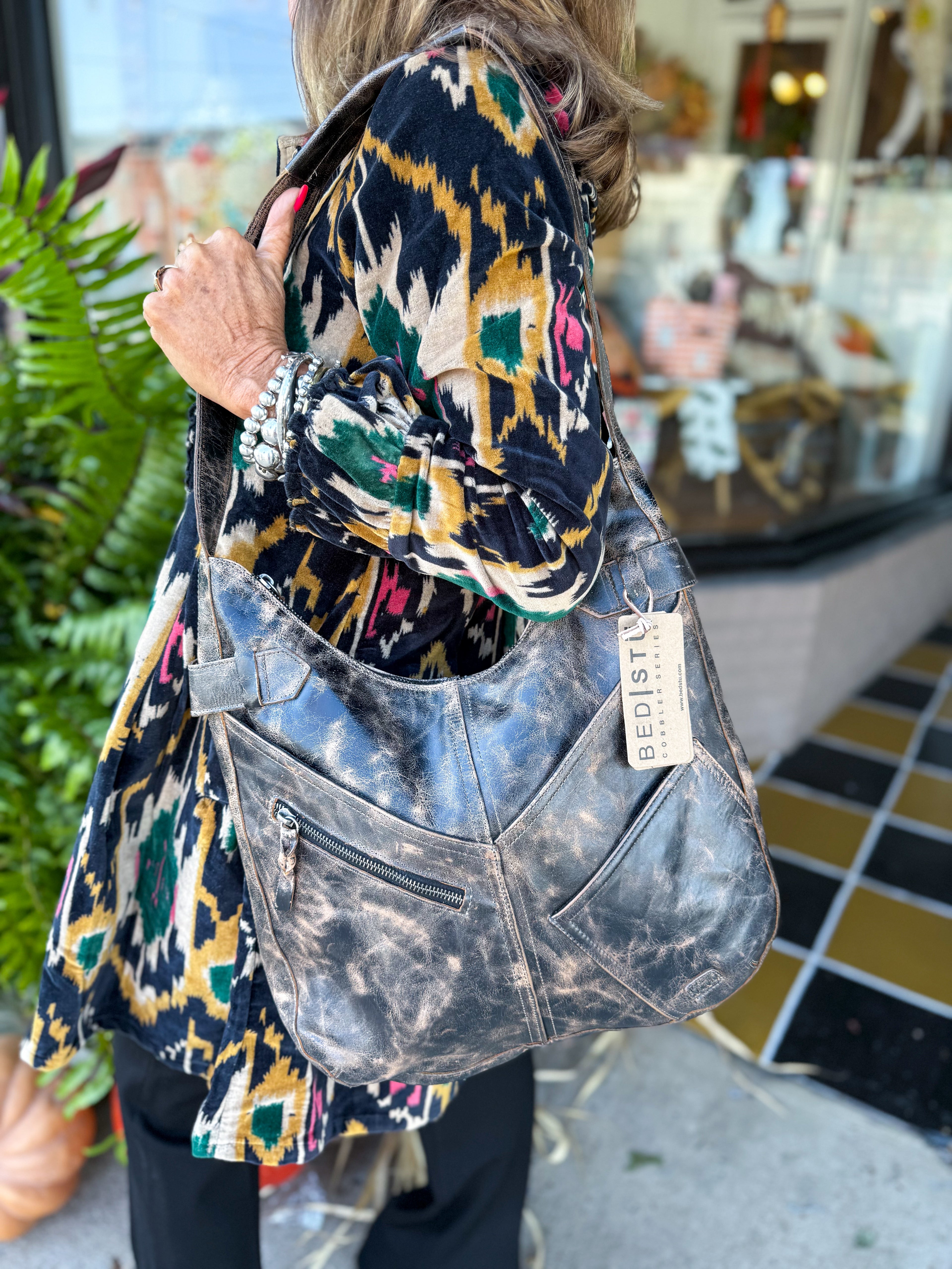 Velvet Jacket Ikat Print - Urban Mills Boutique