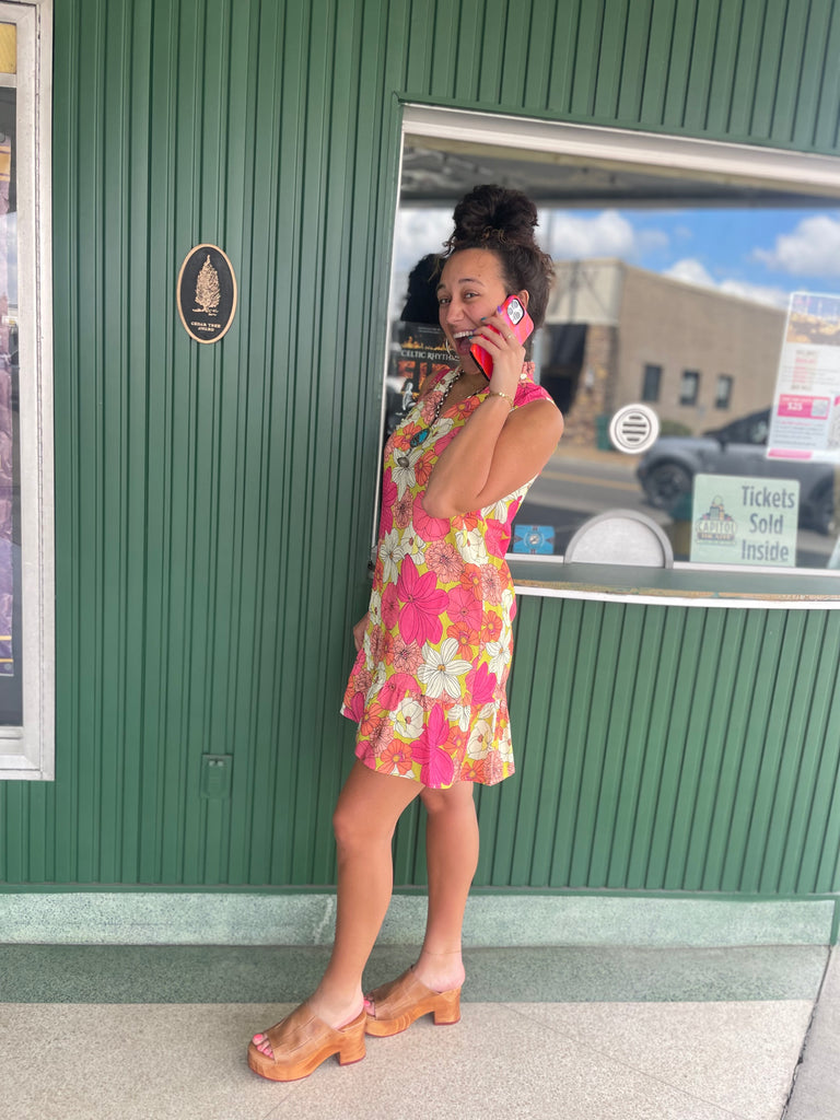 Floral Sleeveless Dress - Urban Mills Boutique 