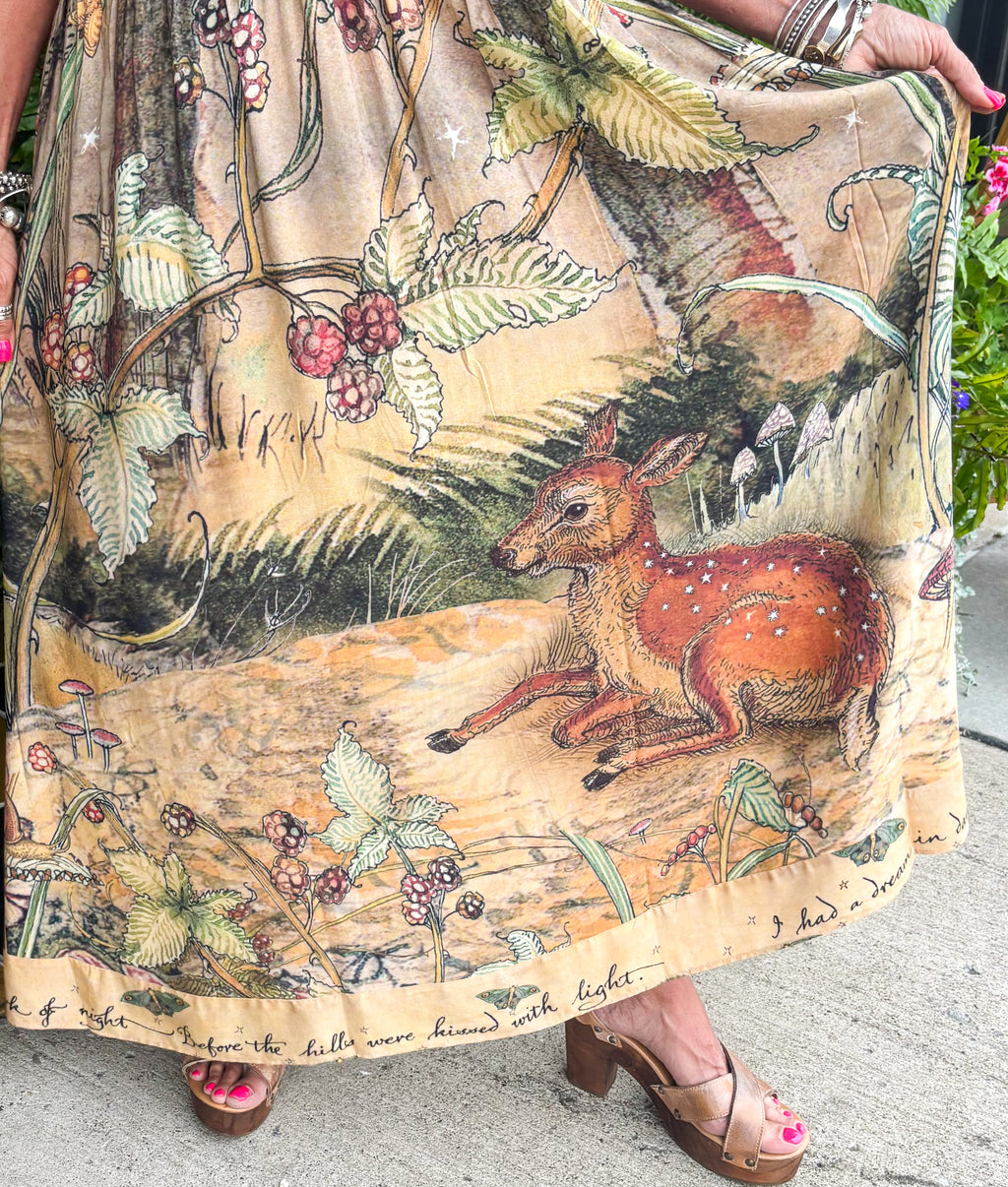 Woodland Deer Slip Dress