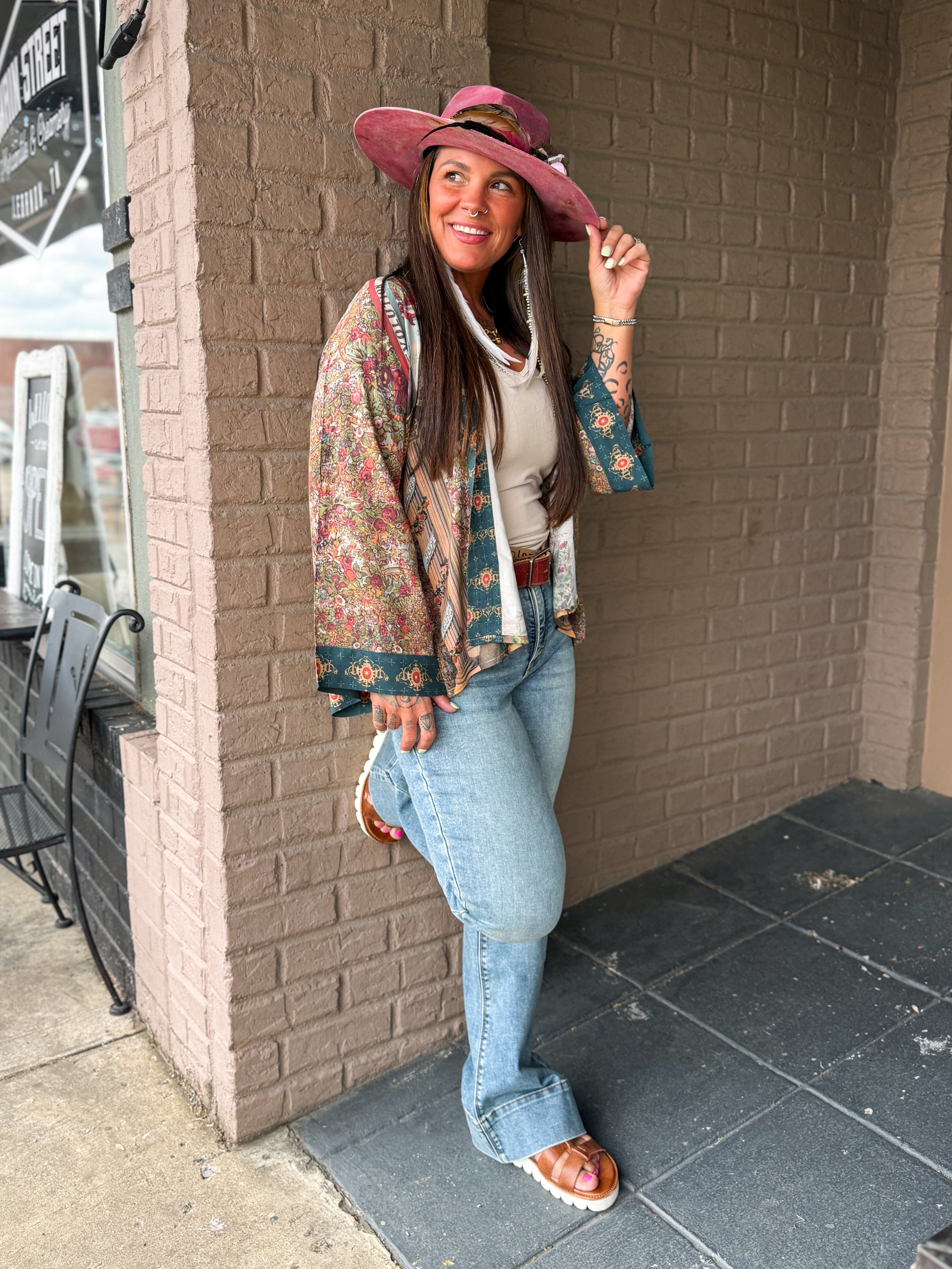 Crop Love Revolution Horse Kimono