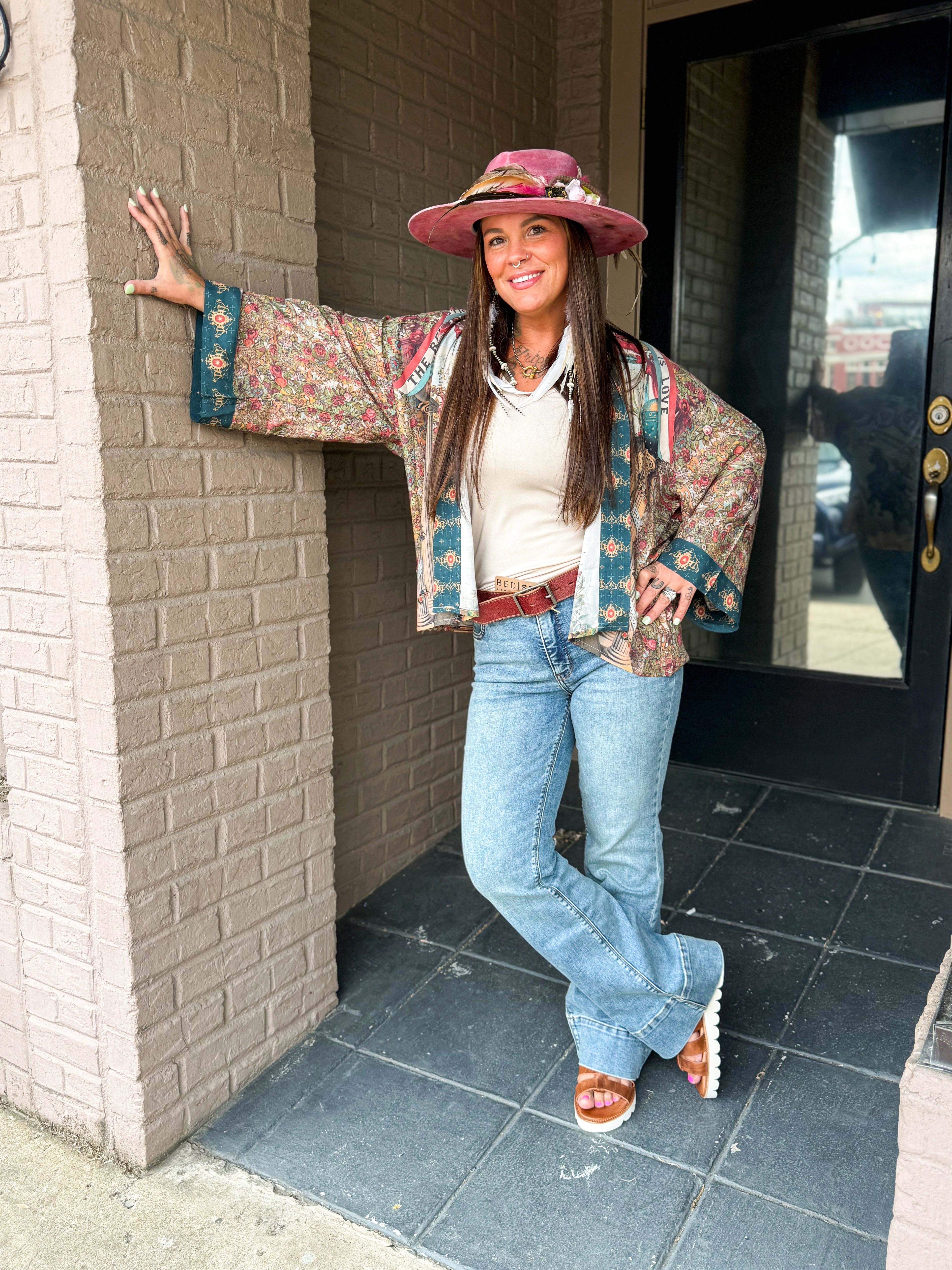 Crop Love Revolution Horse Kimono