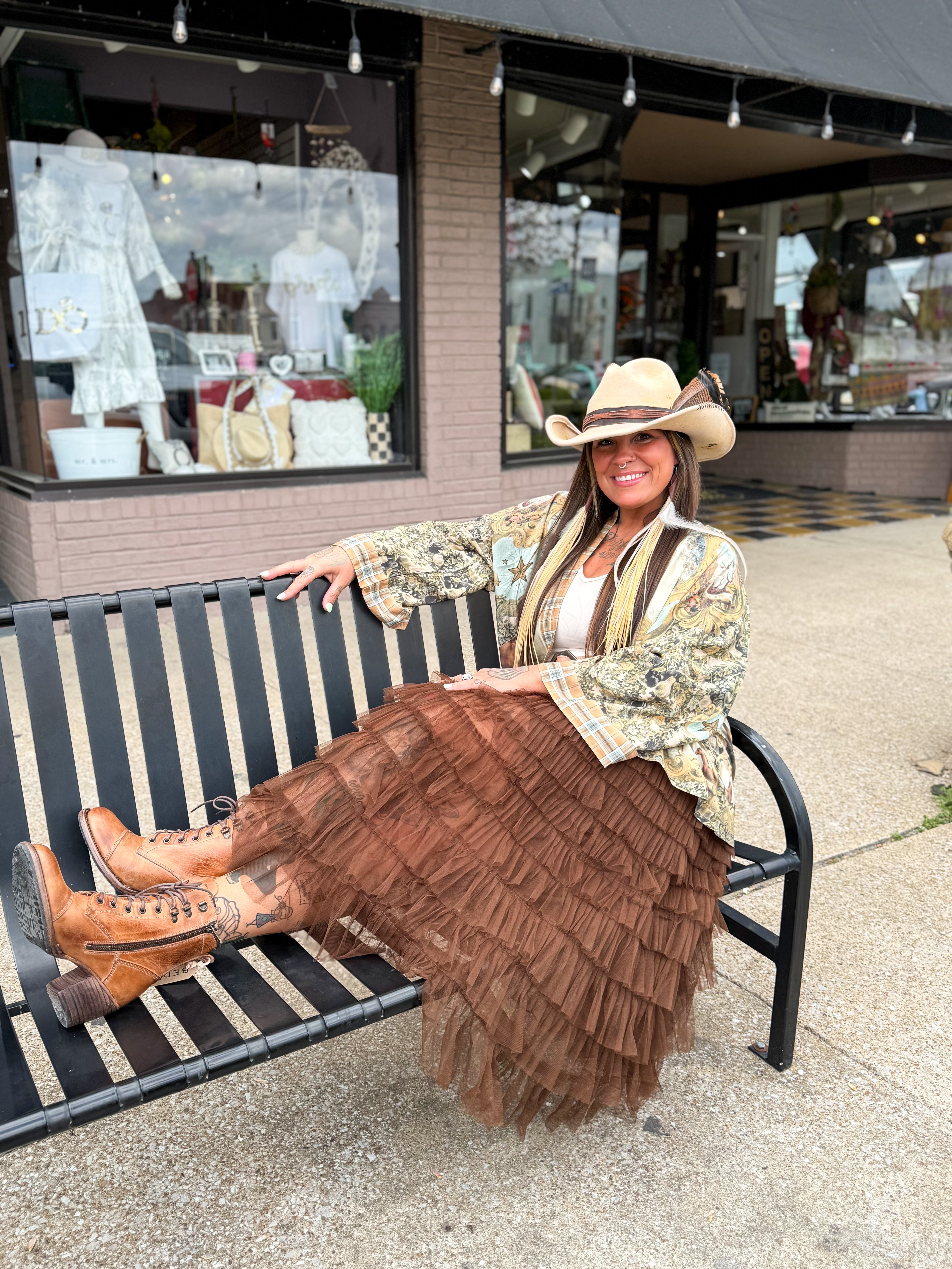 Crop Born To Run Horse Kimono