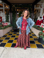 Feelin Alive Midi Skirt BROWN