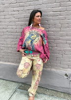 Patchwork Pants CREAM - Urban Mills Boutique