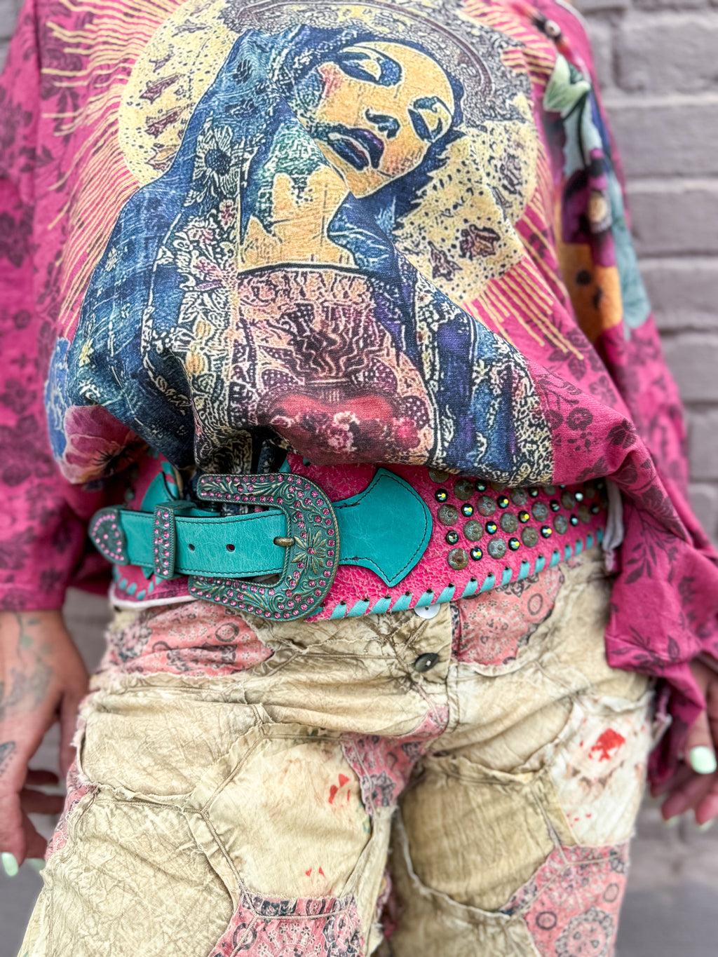 Patchwork Pants CREAM - Urban Mills Boutique