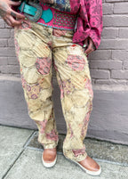 Patchwork Pants CREAM - Urban Mills Boutique