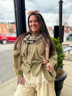 Olive Dot Top - Urban Mills Boutique