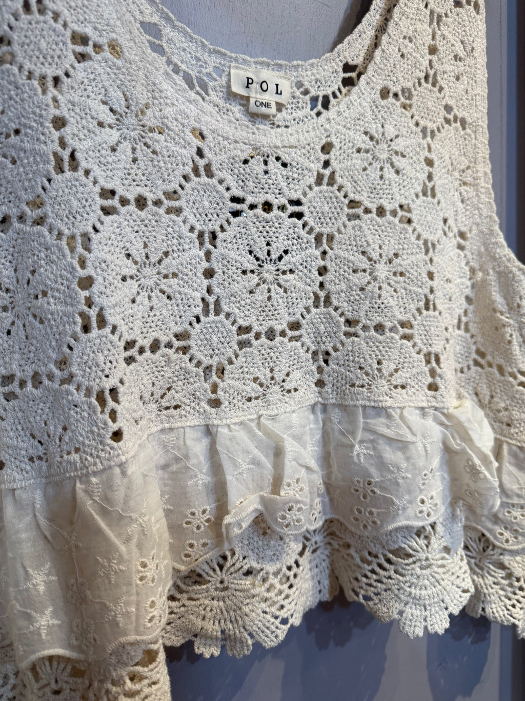 Crochet Flower Tank - Urban Mills Boutique