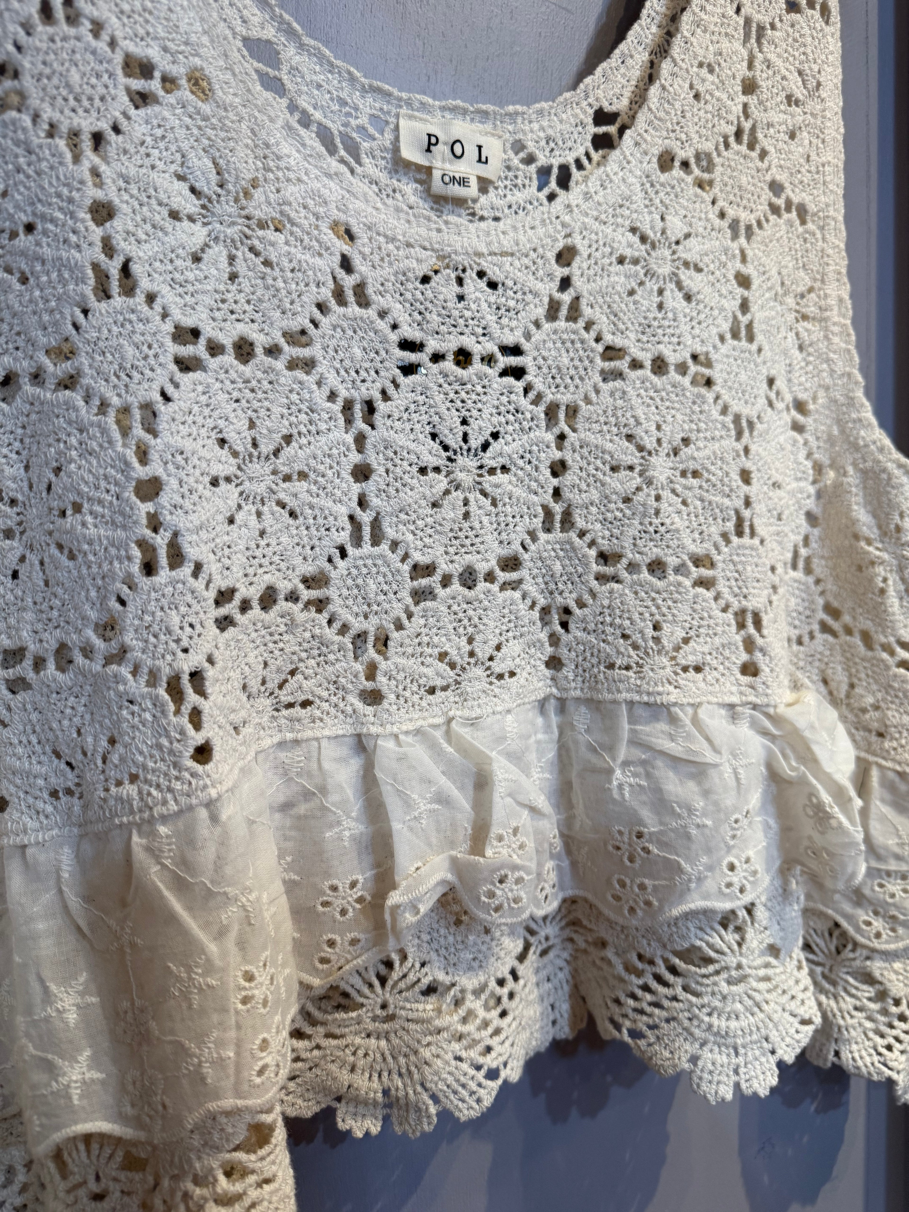 Crochet Flower Tank - Urban Mills Boutique