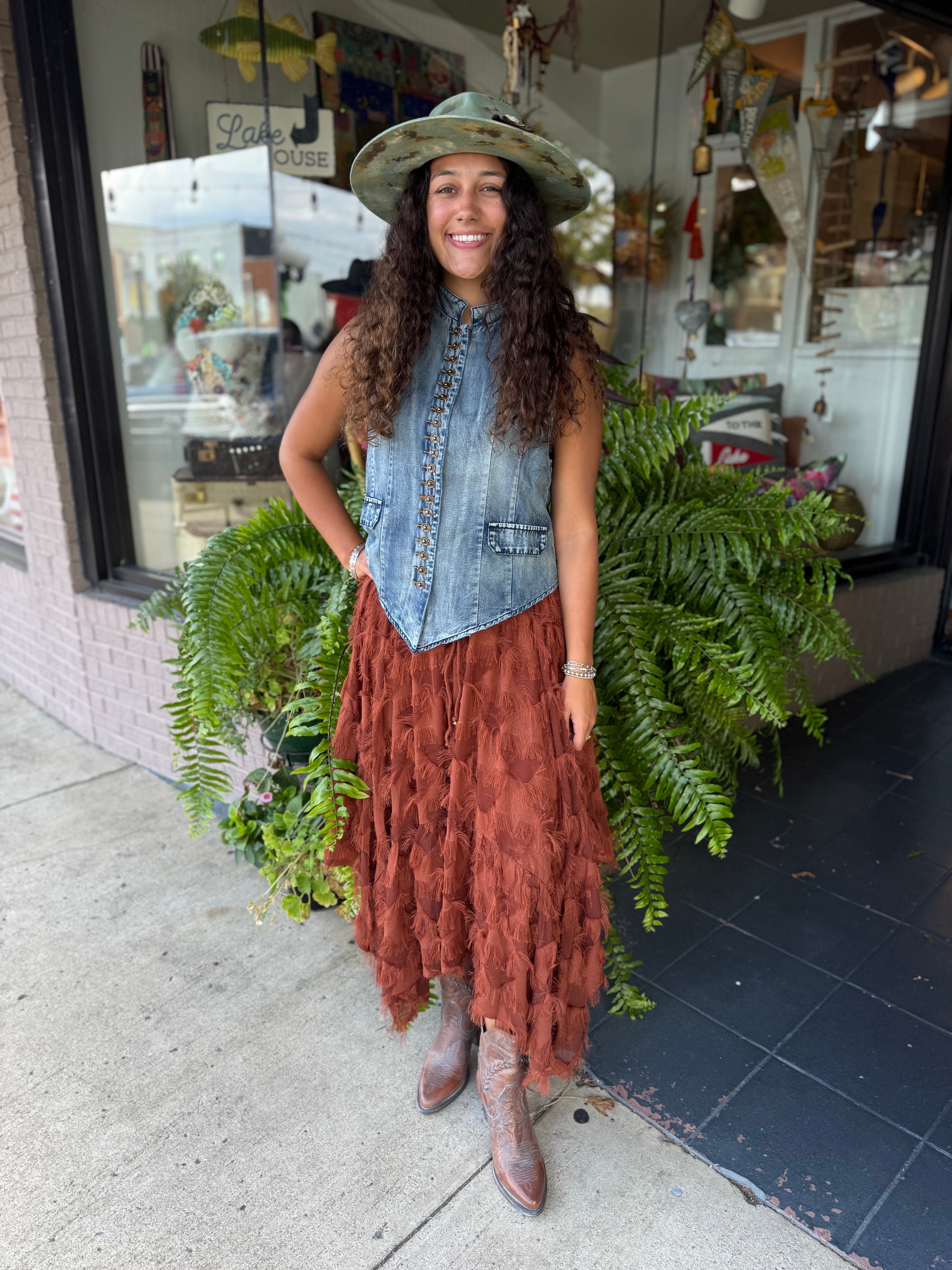 Denim Vest - Urban Mills Boutique