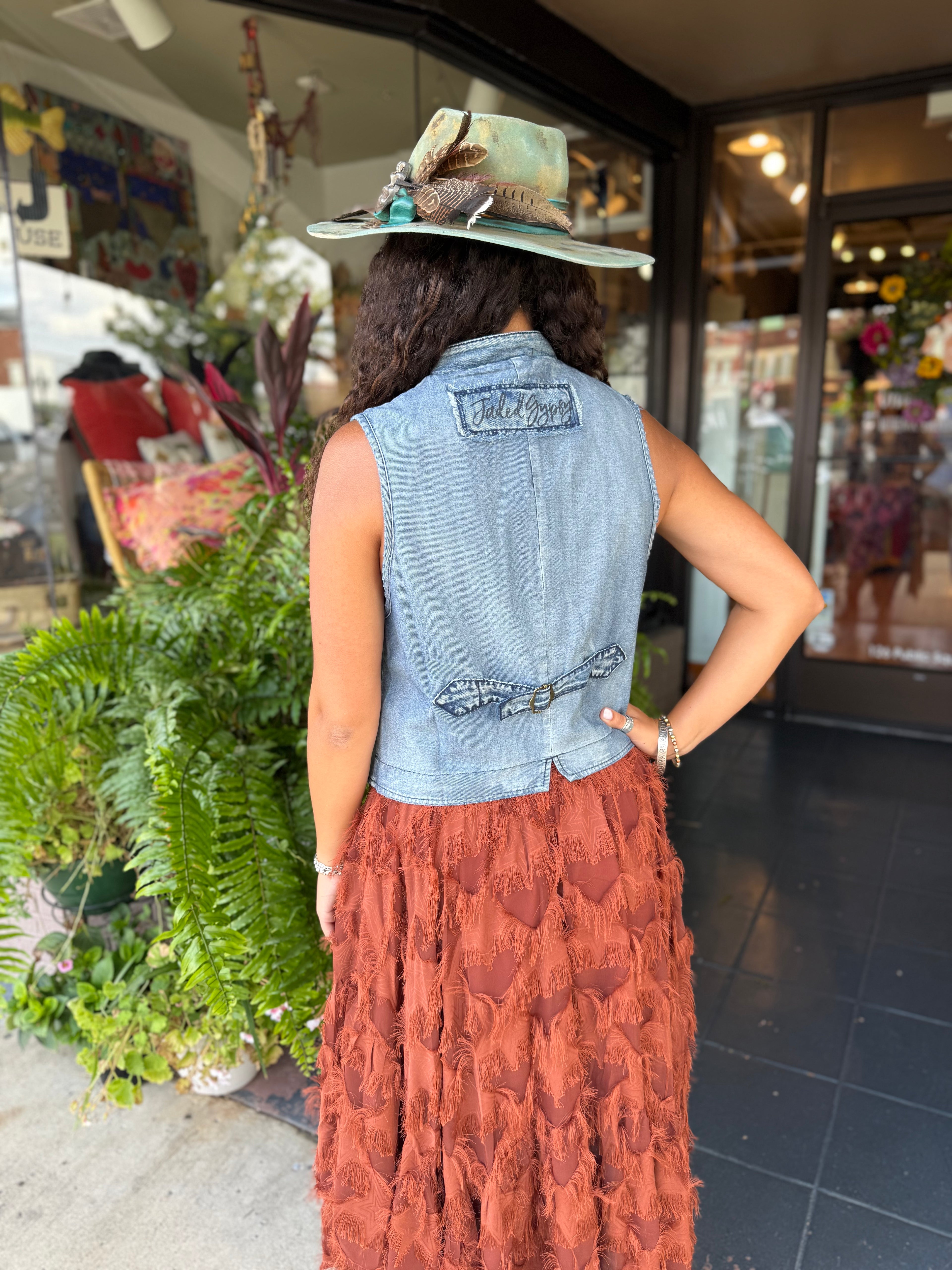 Denim Vest - Urban Mills Boutique