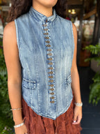Denim Vest - Urban Mills Boutique
