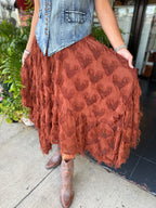 Rust Star Skirt - Urban Mills Boutique