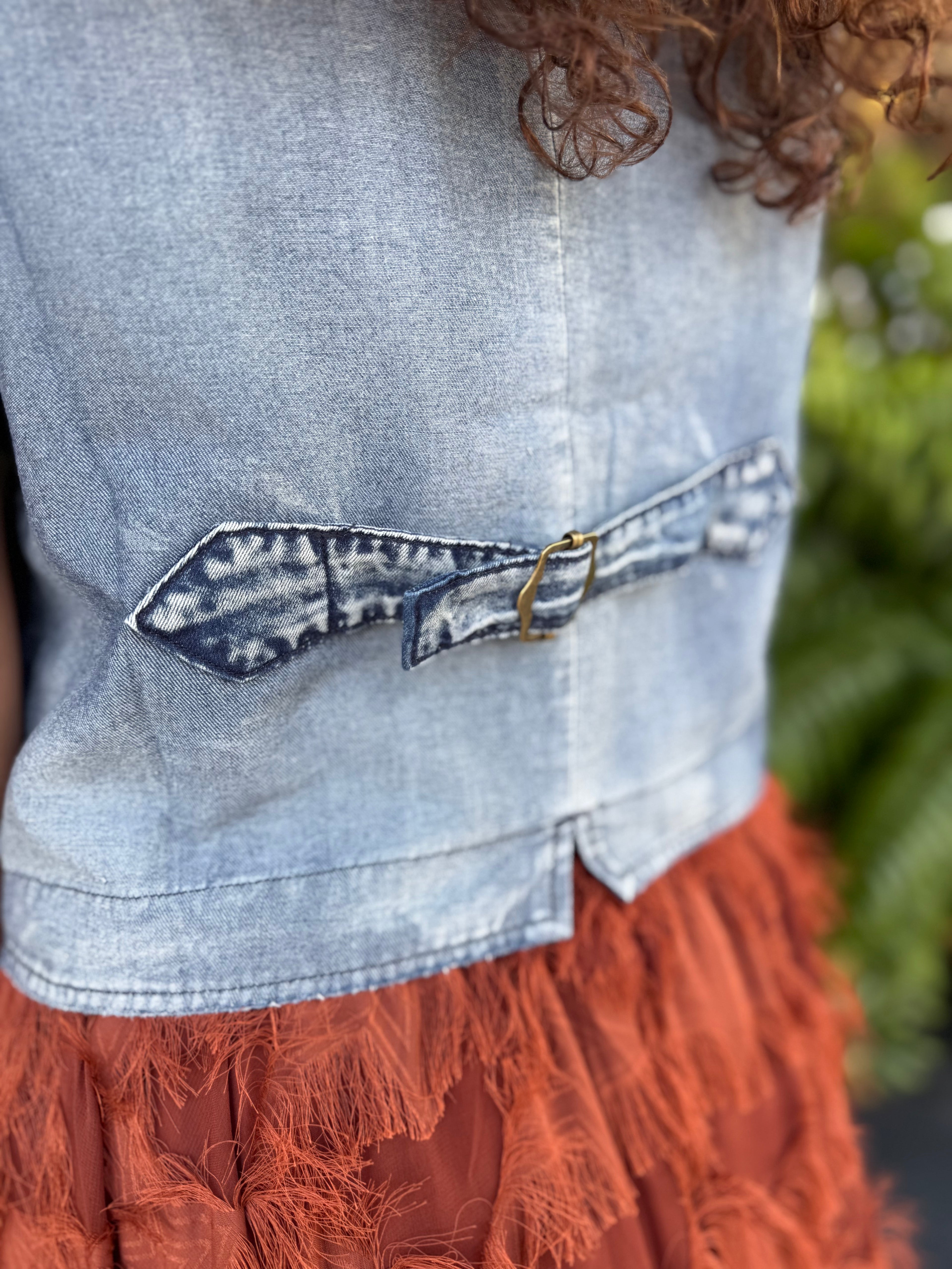 Denim Vest - Urban Mills Boutique