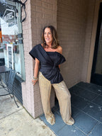 Gold Sequin Pants - Urban Mills Boutique