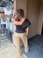 Gold Sequin Pants - Urban Mills Boutique