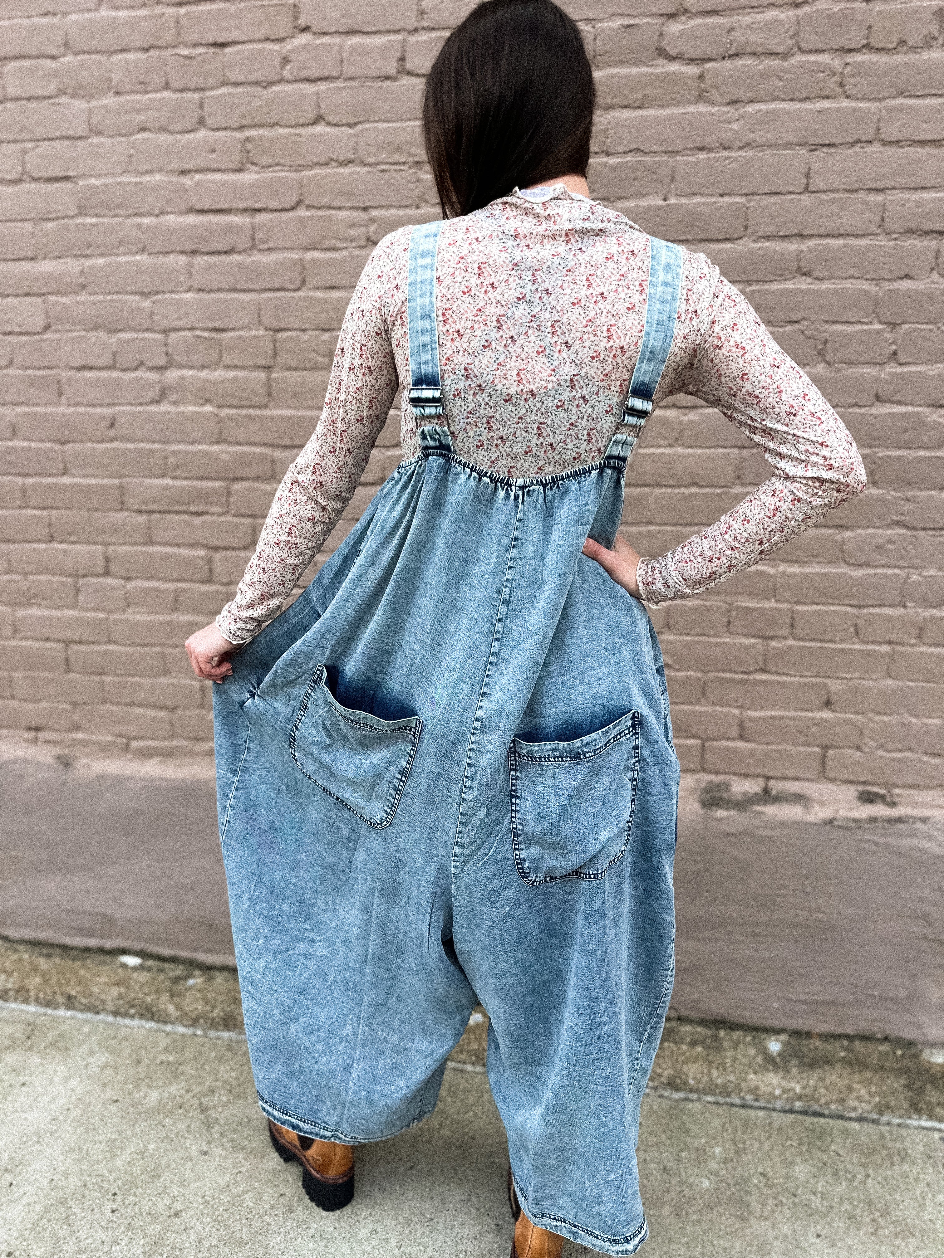 Denim Romper - Urban Mills Boutique