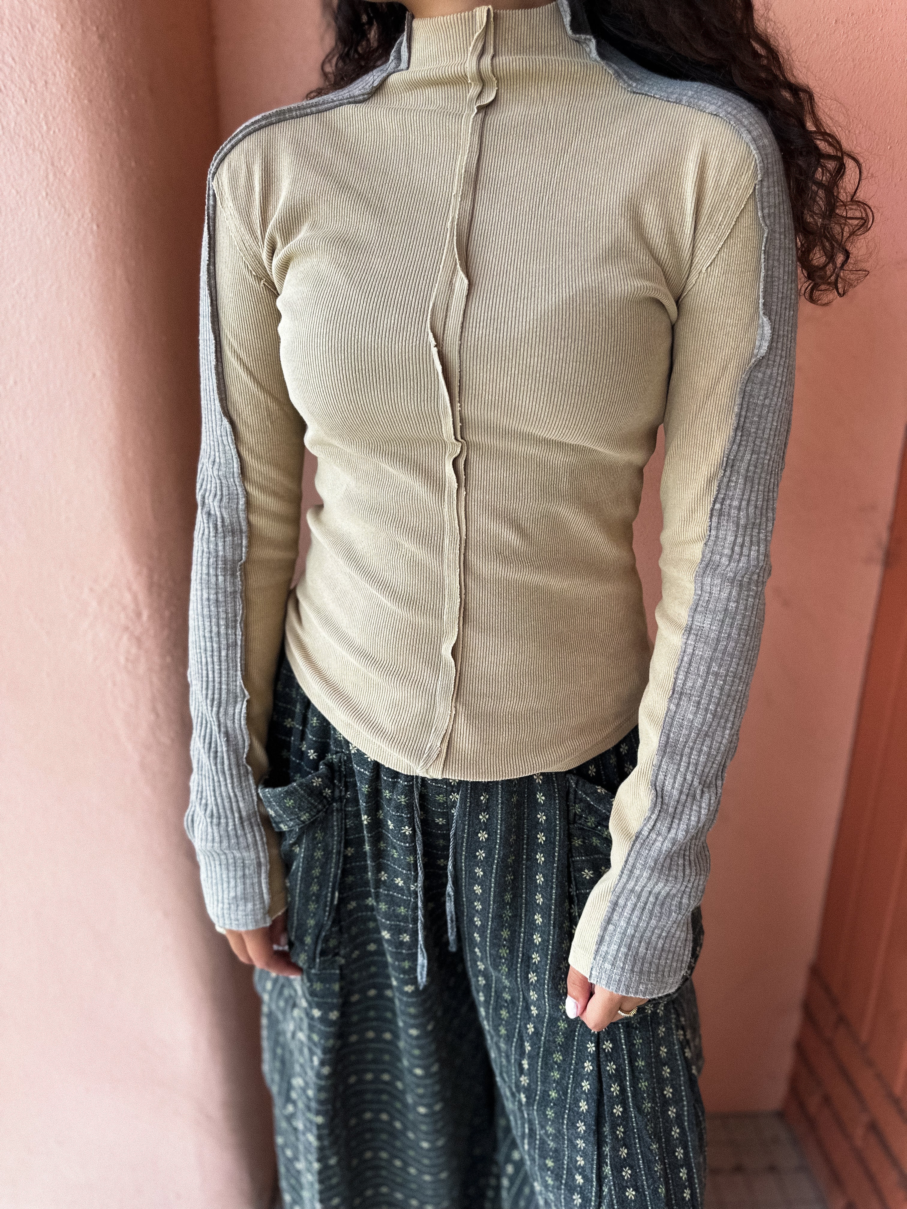 Latte Washed Thermal Top - Urban Mills Boutique