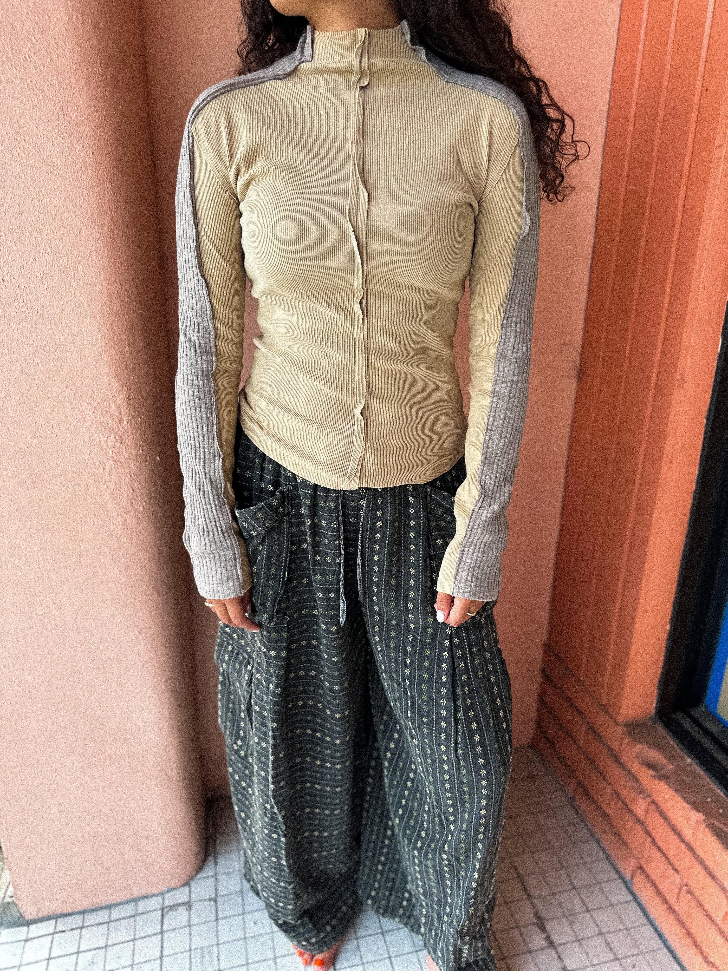 Latte Washed Thermal Top - Urban Mills Boutique