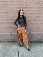 Washed Pleated Wide Leg Brick - Urban Mills Boutique