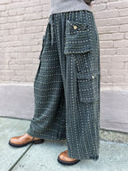 Flower Wide Leg Pants - Urban Mills Boutique