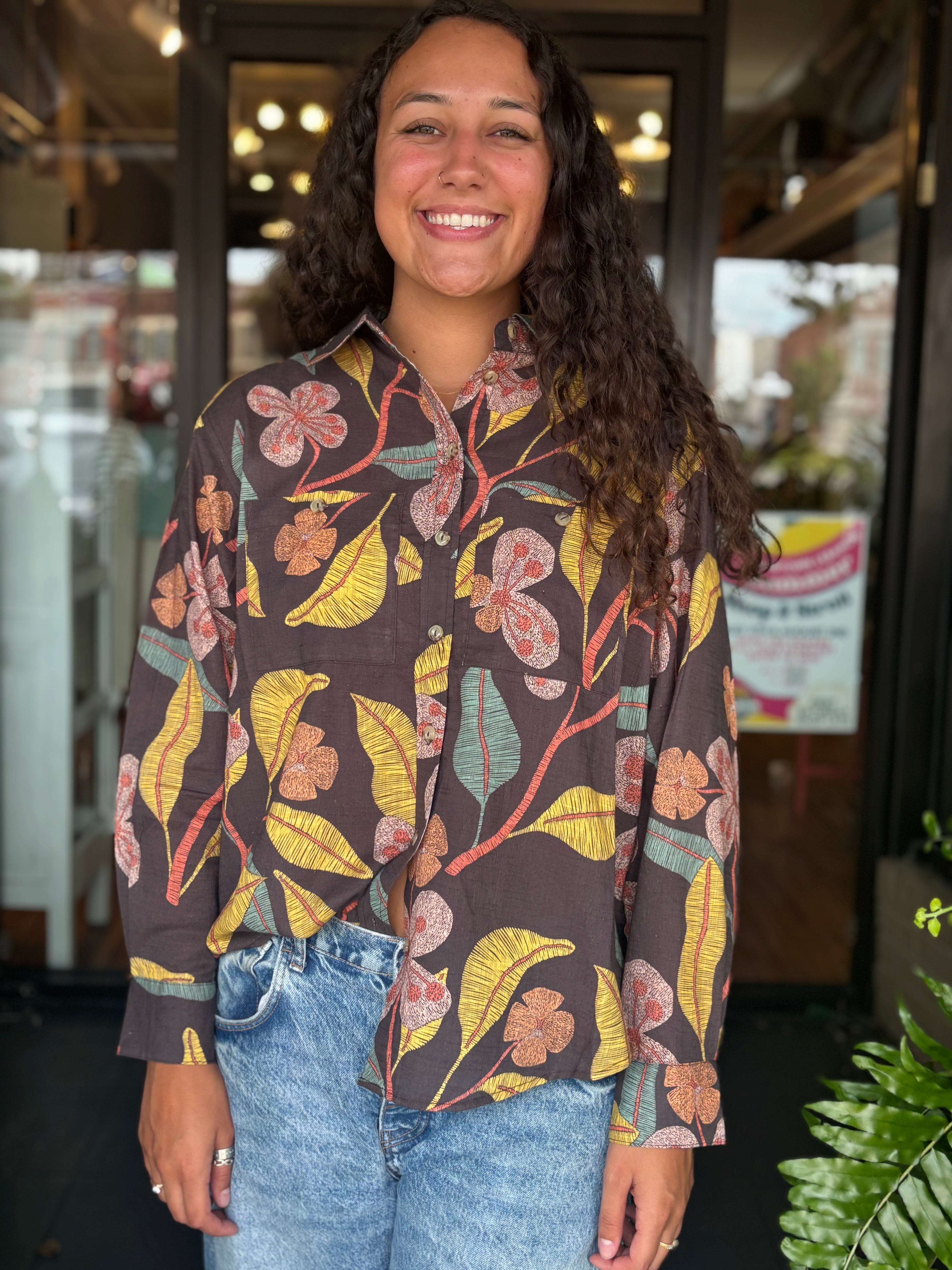 Floral Camp Shirt - Urban Mills Boutique