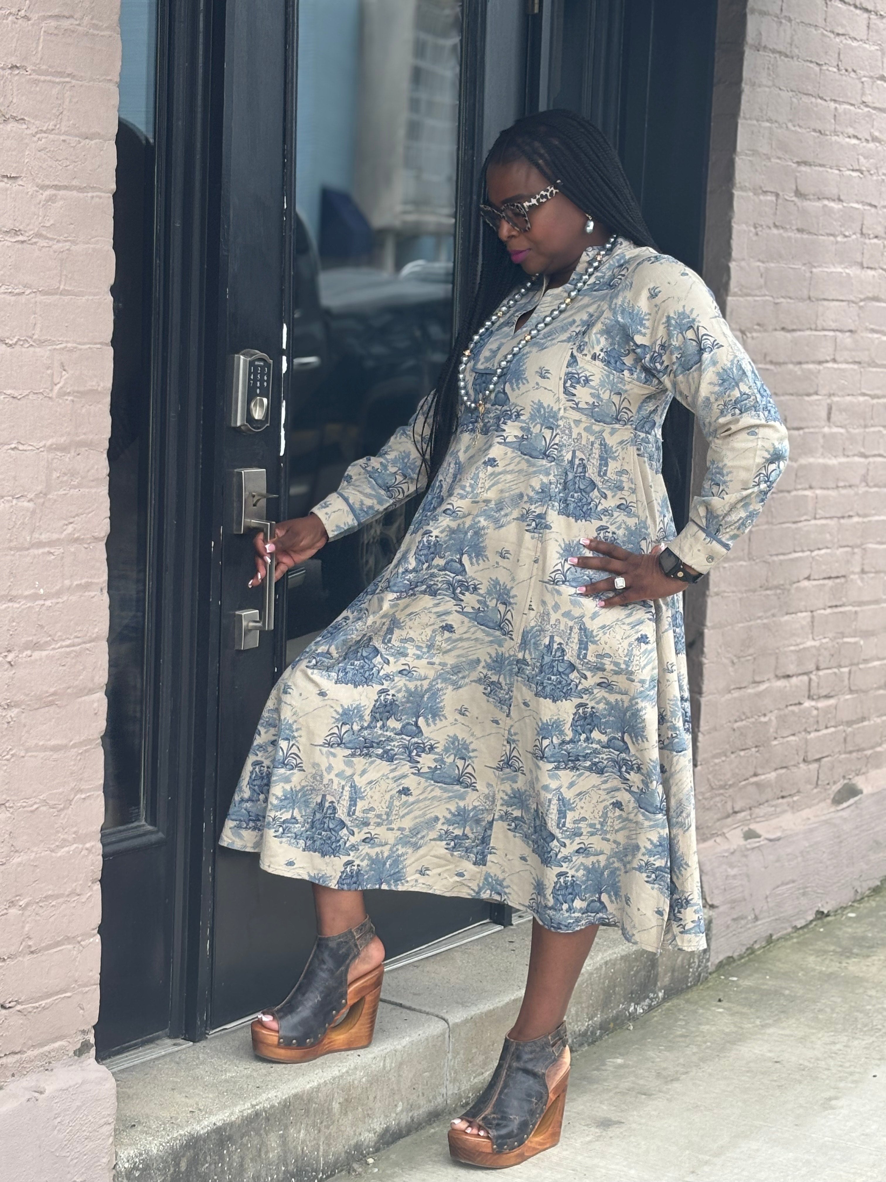 Toile Midi Dress - Urban Mills Boutique