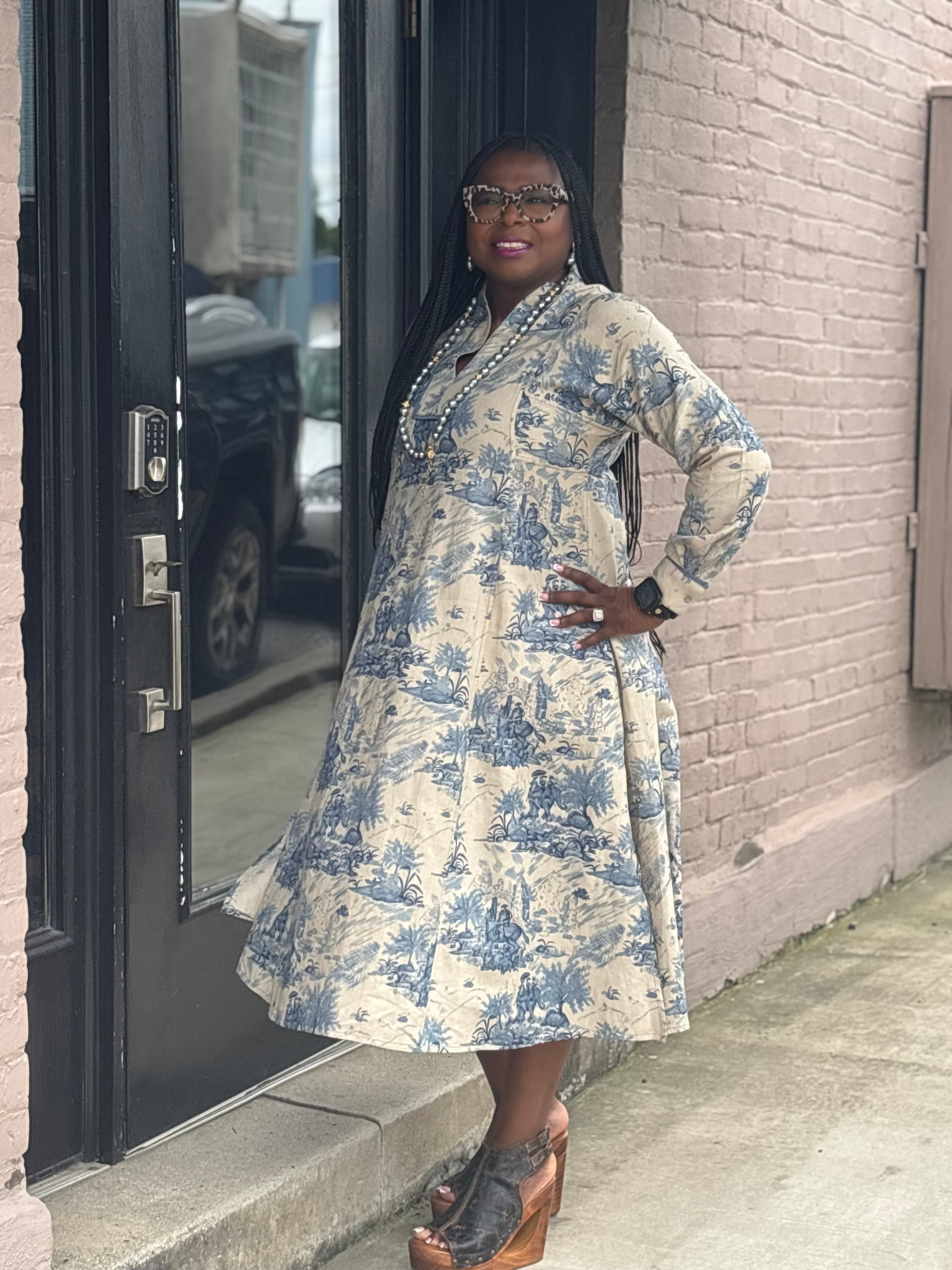 Toile Midi Dress - Urban Mills Boutique