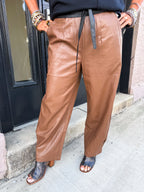 TOFFEE Leather Pants - Urban Mills Boutique