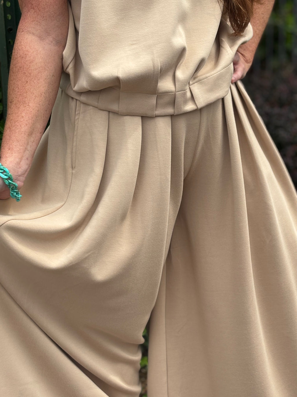 Latte Wide Leg Pants - Urban Mills Boutique