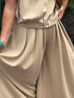 Latte Wide Leg Pants - Urban Mills Boutique