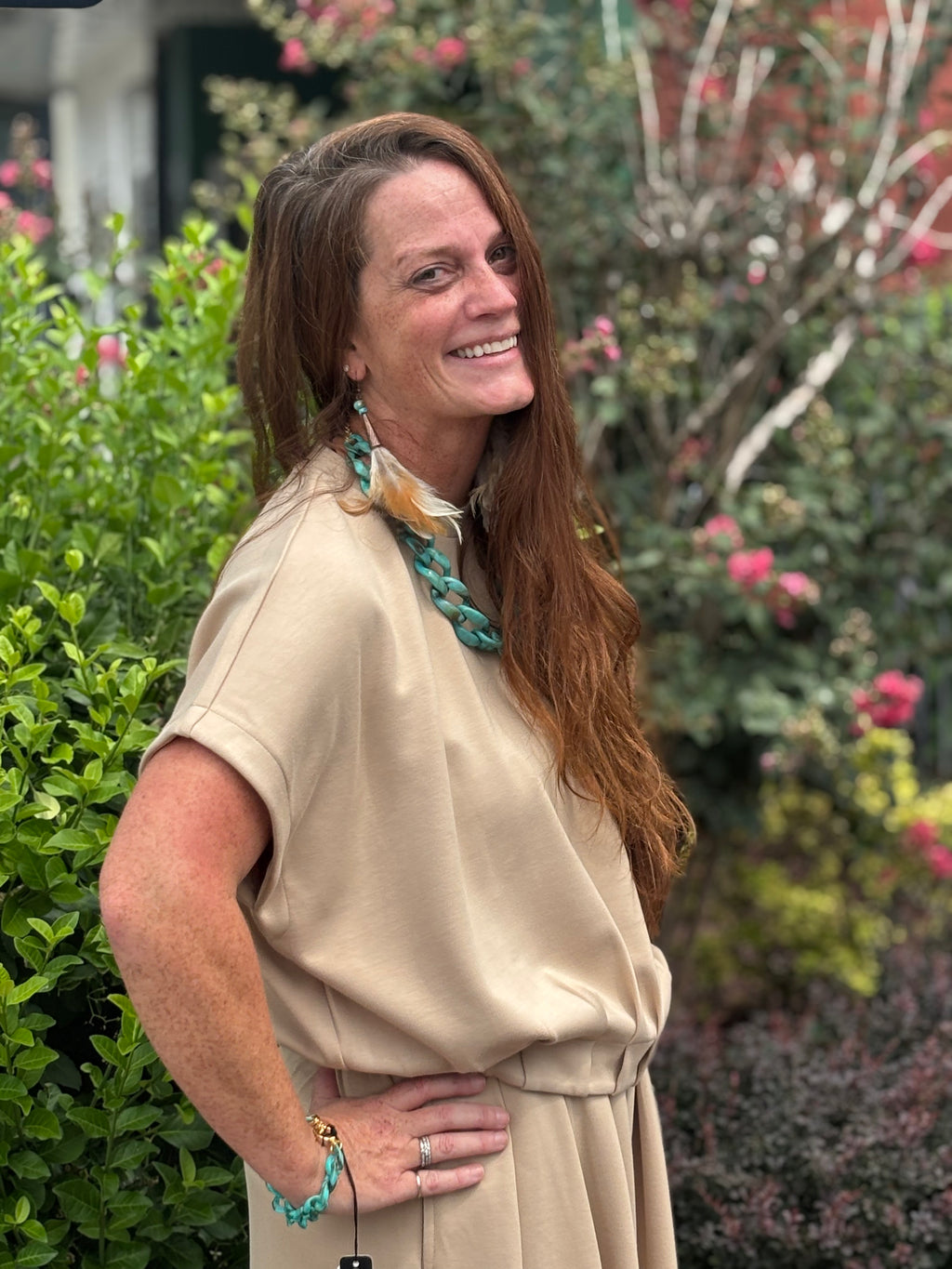 Latte Loose Fit Top - Urban Mills Boutique