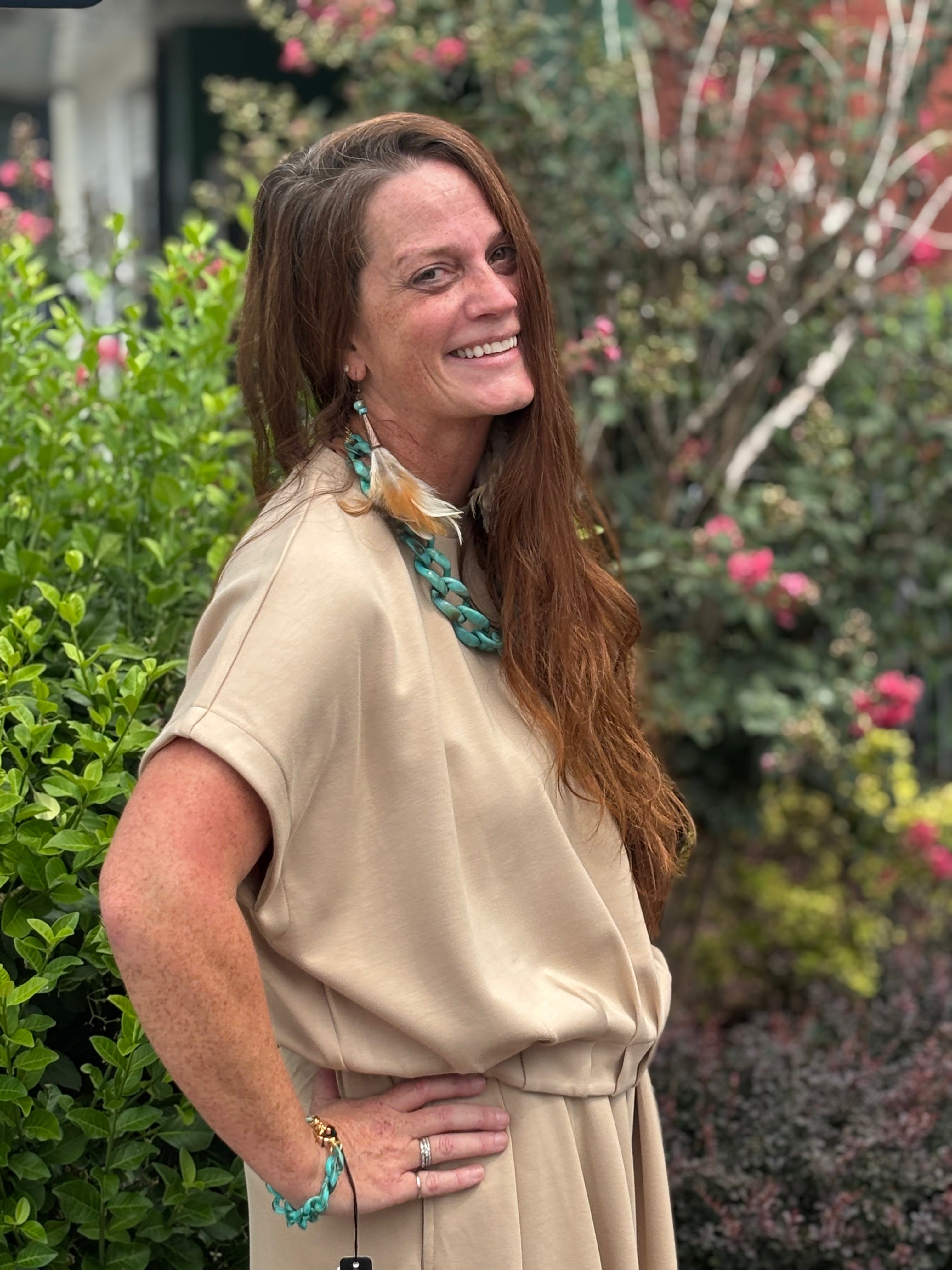 Latte Loose Fit Top - Urban Mills Boutique