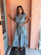 Block Print Jumpsuit - Urban Mills Boutique