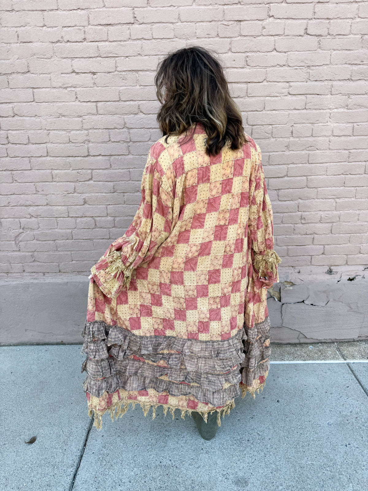 CHECK Duster - Urban Mills Boutique