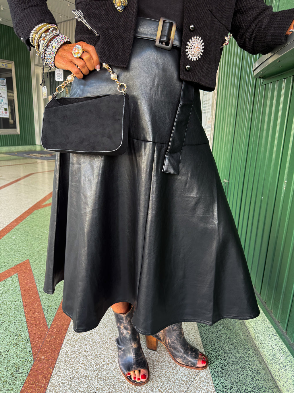 CIRCLE SKIRT Black Dress - Urban Mills Boutique