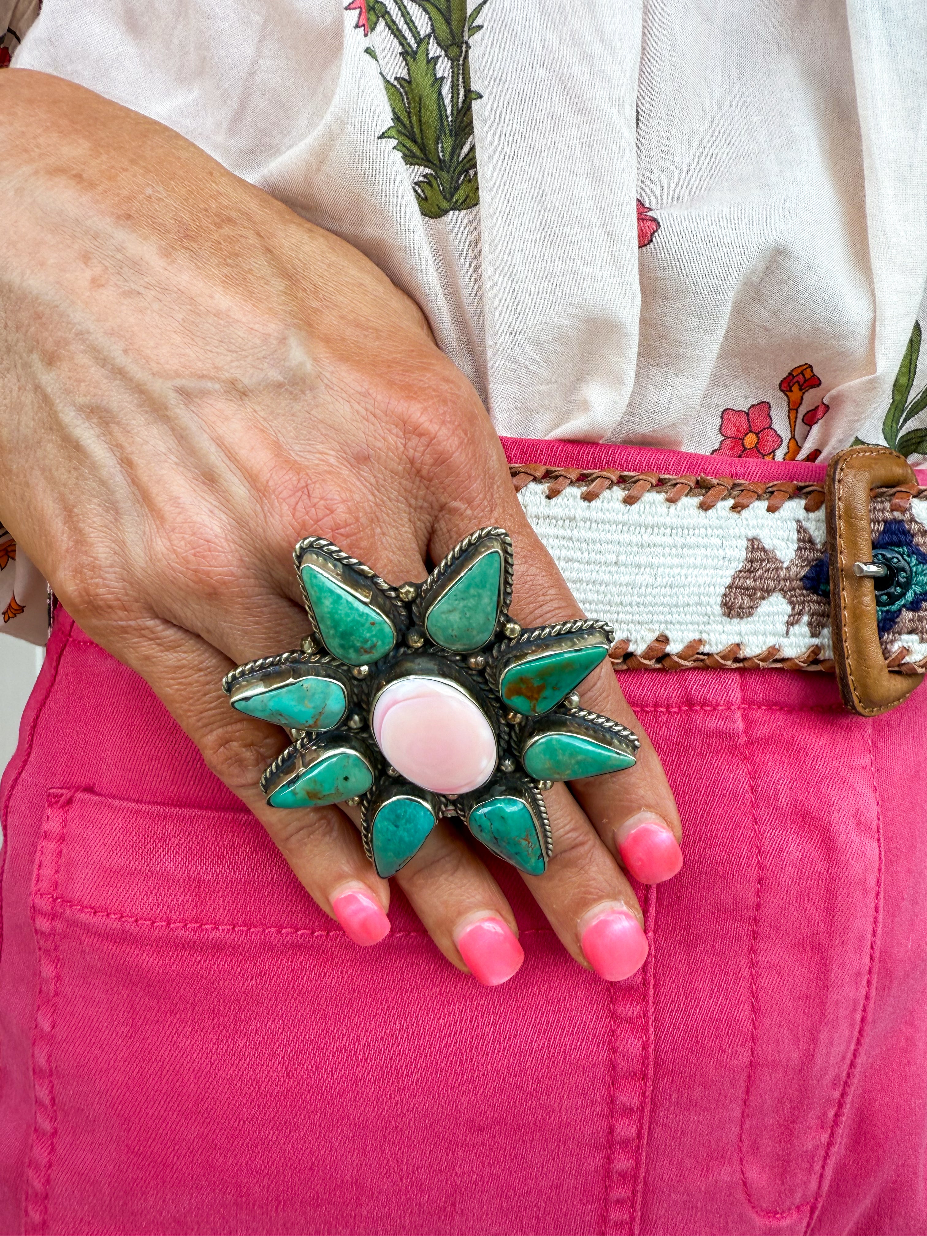 Turq Flower Pink - Urban Mills Boutique