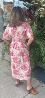 Toile Tucked Dress - Urban Mills Boutique