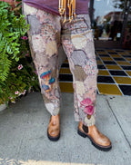PATCHWORK PANTS W/MUSHROOM - Urban Mills Boutique