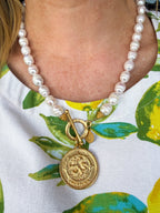 Gold Queen Toggle Necklace - Urban Mills Boutique
