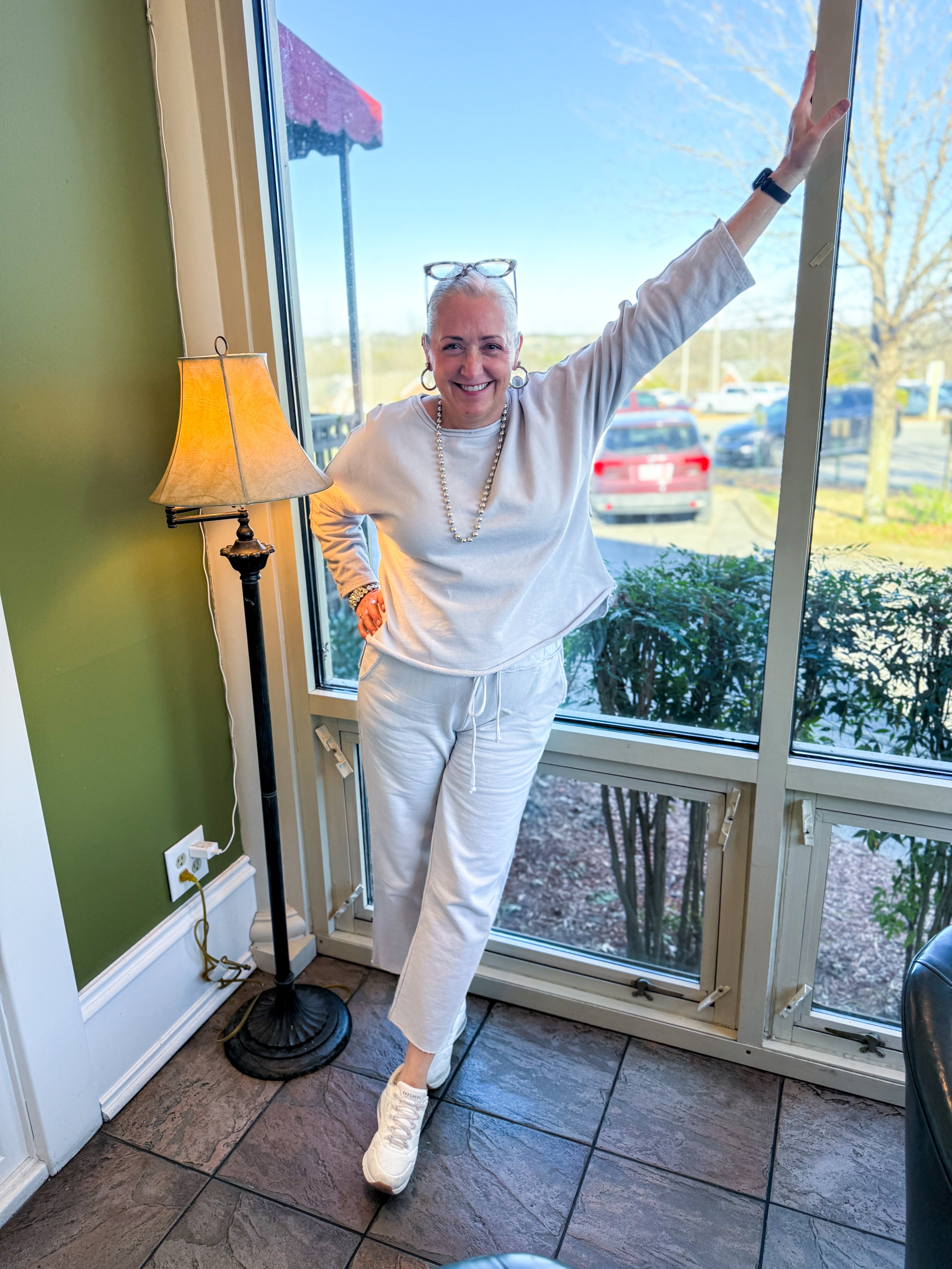 Windy Cropped Joggers Fossil - Urban Mills Boutique