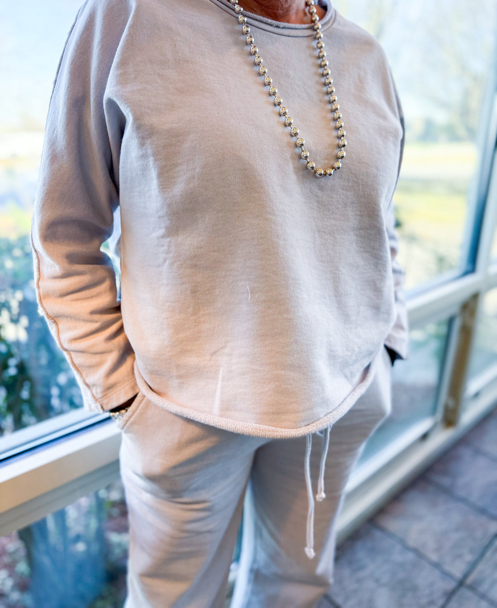 Windy Cropped Joggers Fossil - Urban Mills Boutique